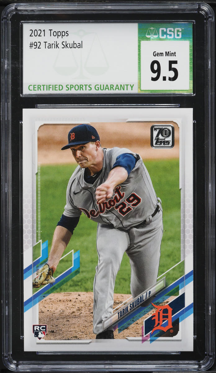 2021 Topps Tarik Skubal ROOKIE #92 CSG 9.5 GEM MINT