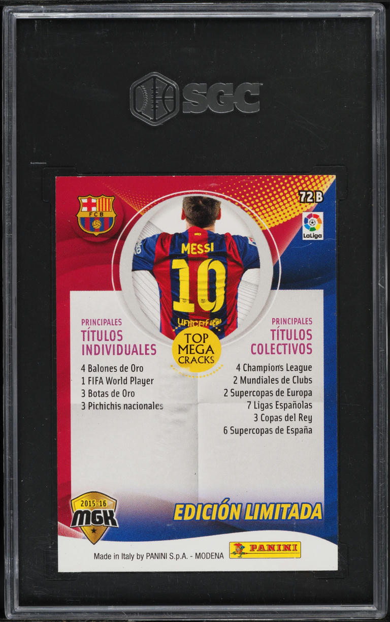 2015 Panini Megacracks Edicion Limitada Lionel Messi #72B SGC 8 NM