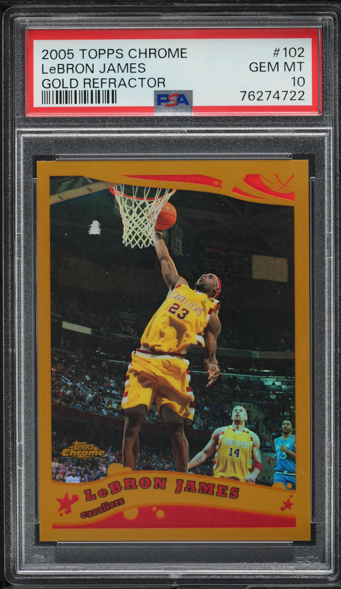 2005 Topps Chrome Gold Refractor LeBron James /99 #102 PSA 10 GEM