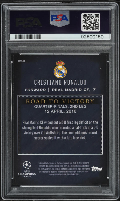 2016 Topps UEFA Showcase Road To Victory Red Cristiano Ronaldo /25