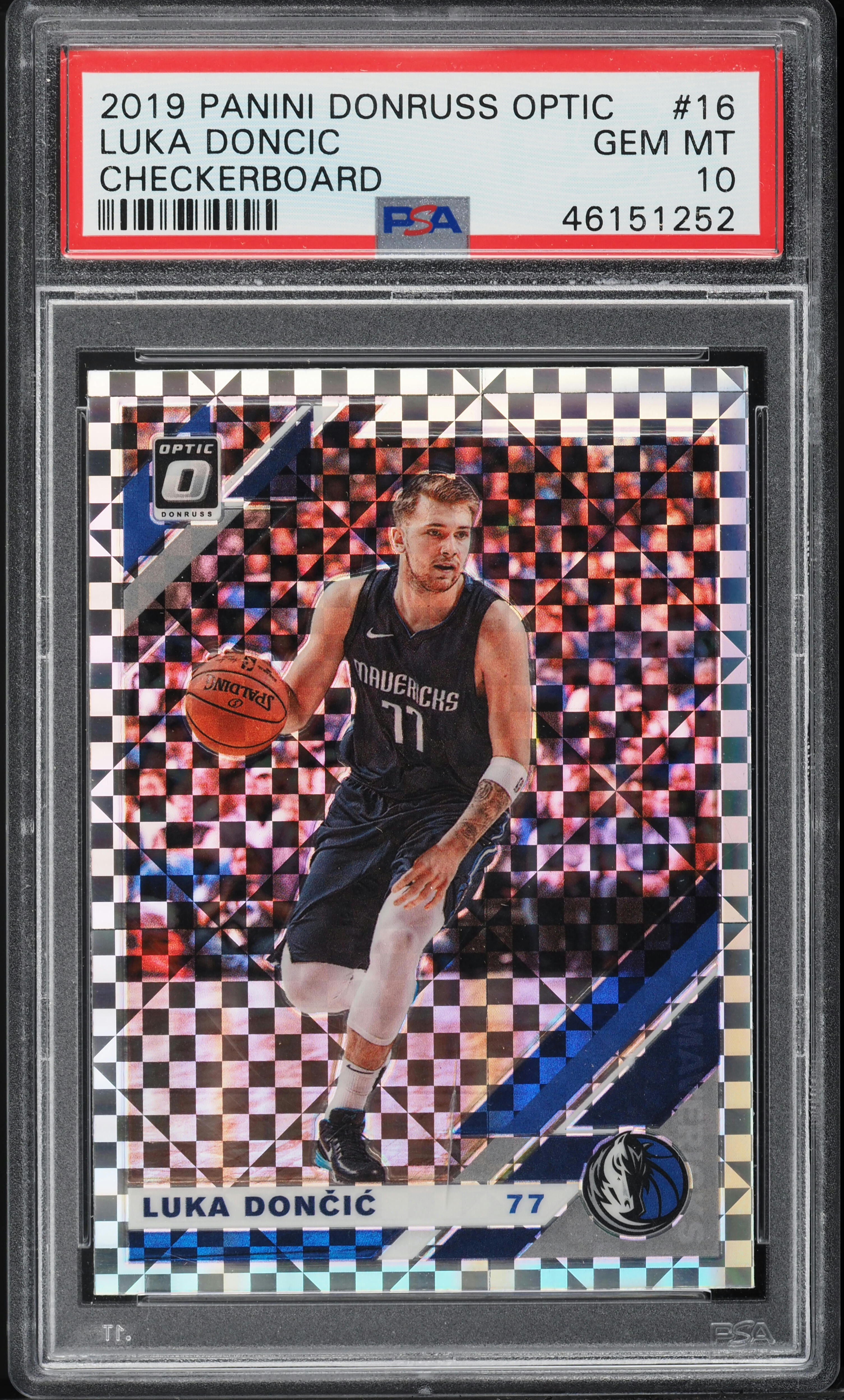2019 Donruss Optic Checkerboard Luka Doncic #16 PSA 10 GEM MINT on