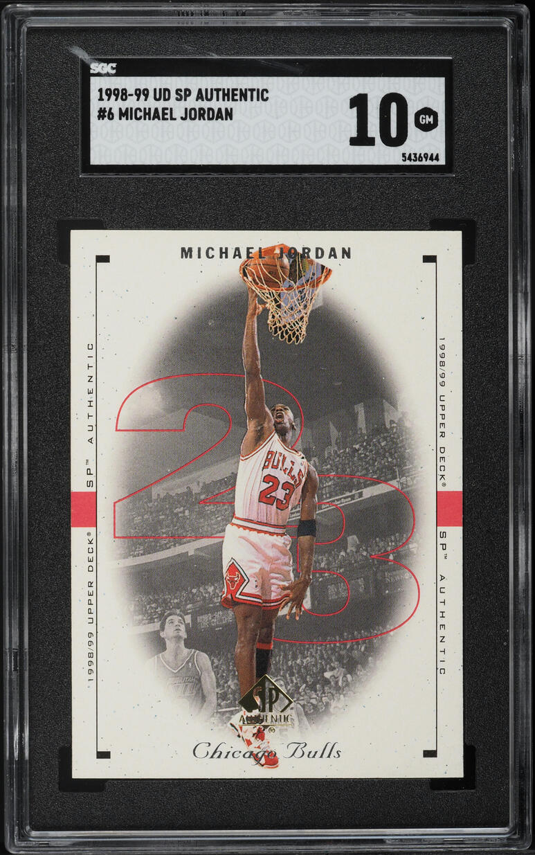 1998 SP Authentic Michael Jordan #6 SGC 10 GEM MINT