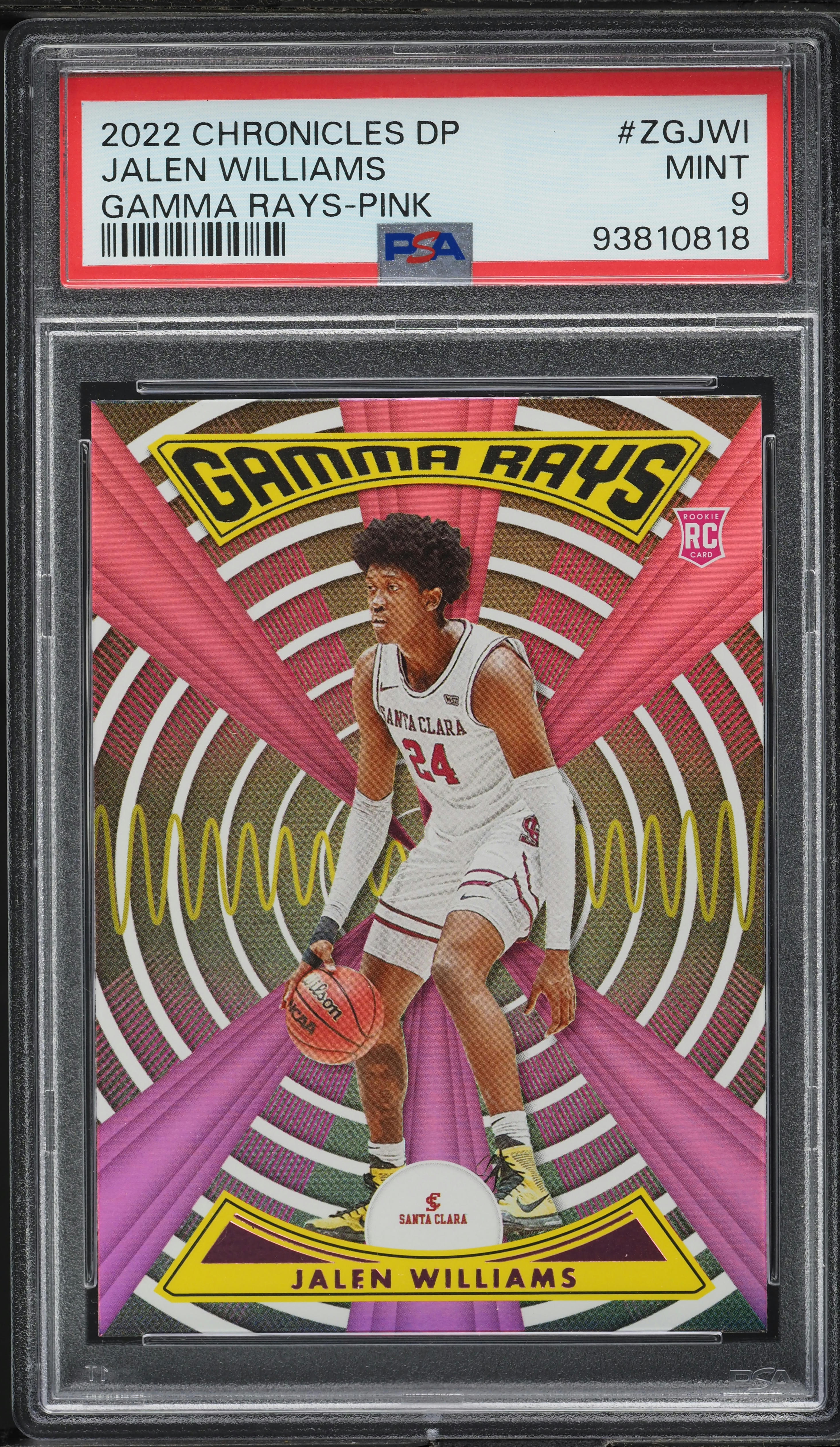 2022 Panini Chronicles Draft Gamma Rays Pink Jalen Williams ROOKIE