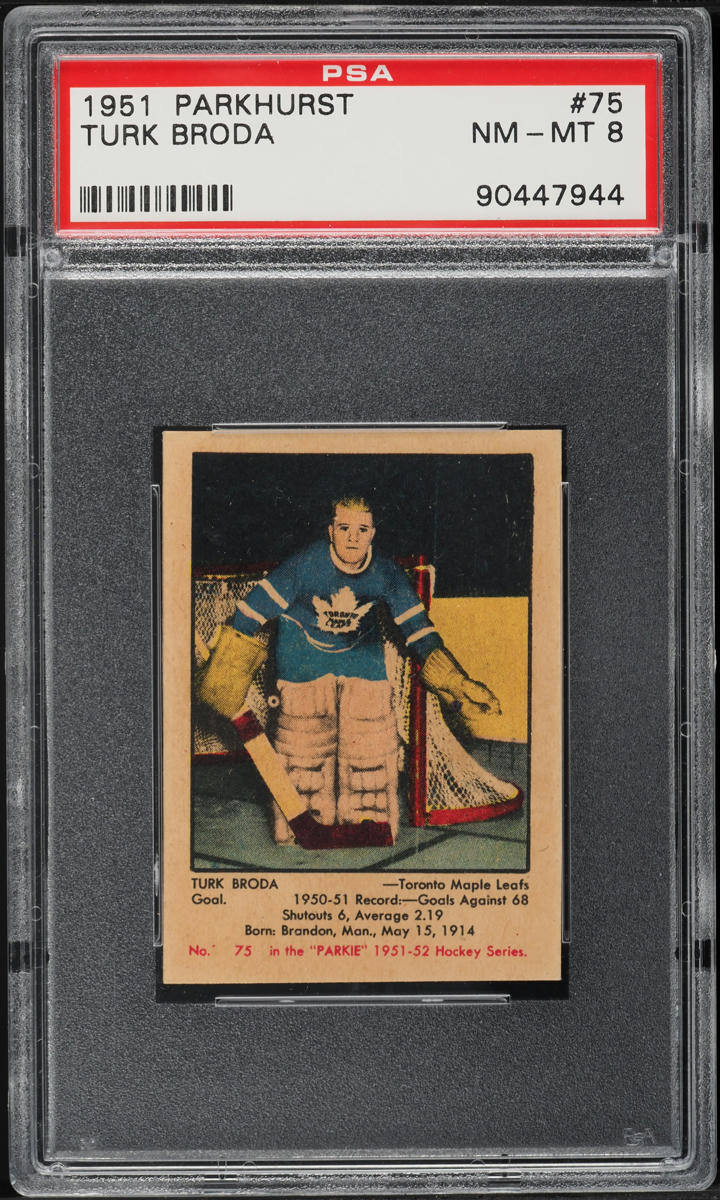 1951 Parkhurst Turk Broda #75 PSA 8 NM-MT