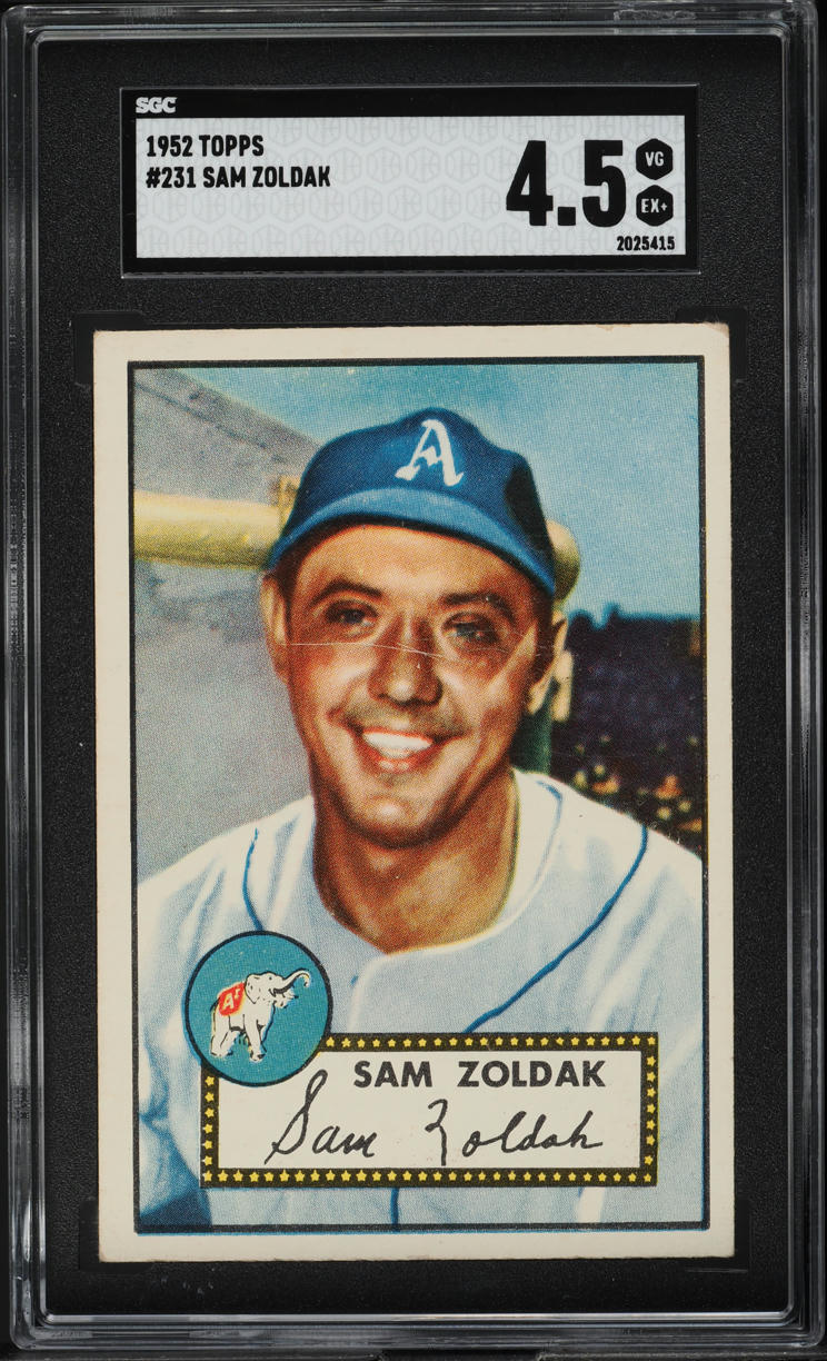 1952 Topps Sam Zoldak #231 SGC 4.5 VGEX+