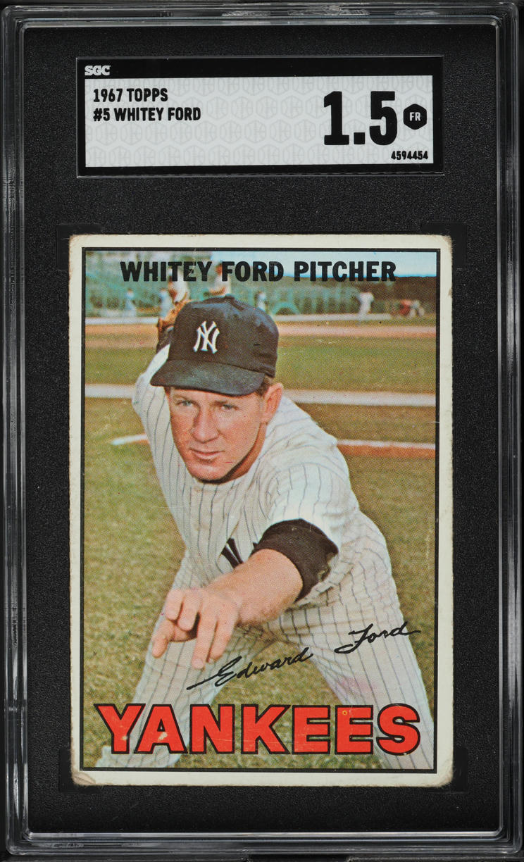 1967 Topps Whitey Ford #5 SGC 1.5 FR