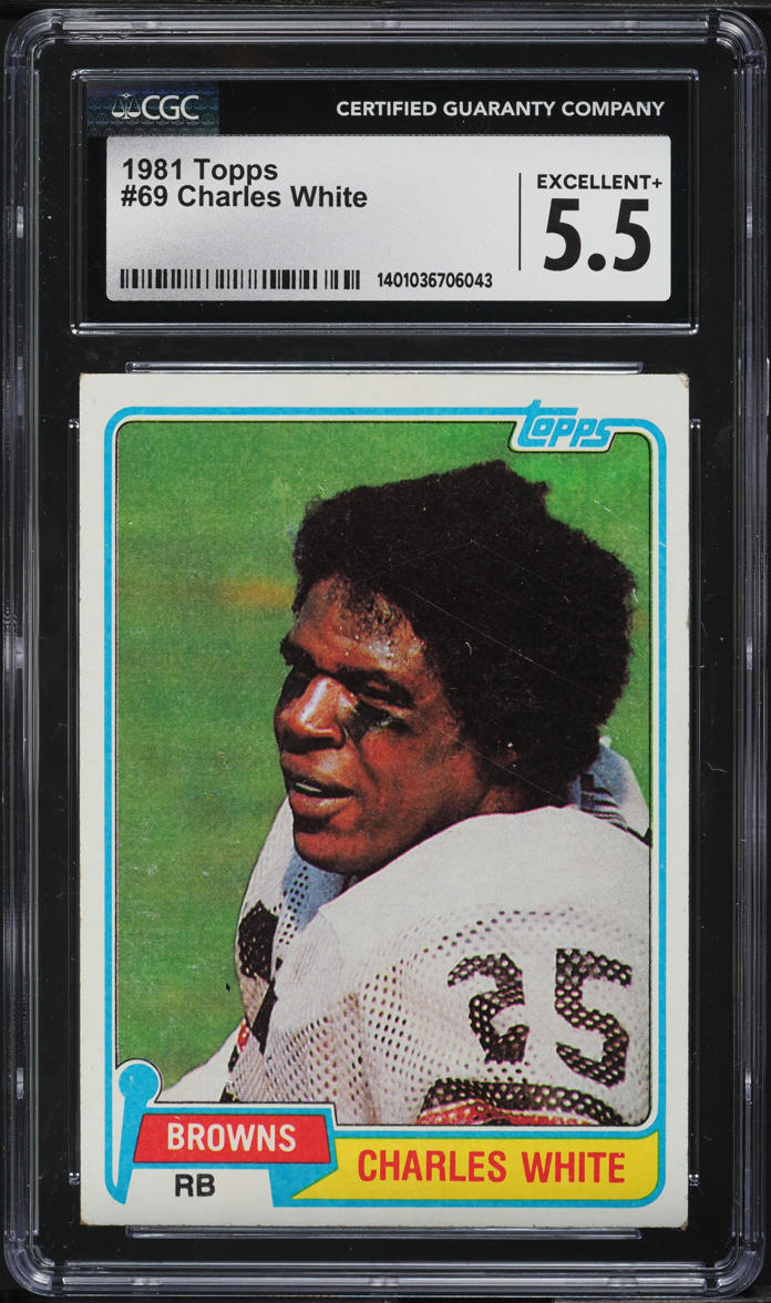 1981 Topps Football Charles White #69 CGC 5.5 EX+