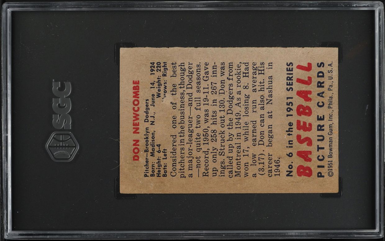1951 Bowman Don Newcombe #6 SGC 3 VG