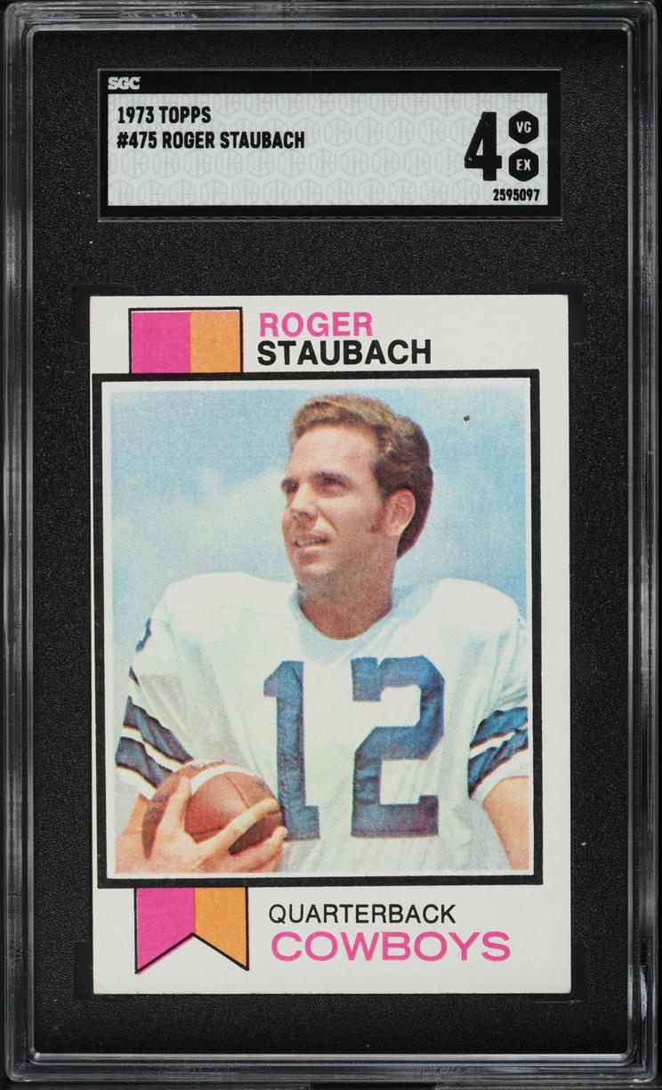 1973 Topps Football Roger Staubach #475 SGC 4 VGEX