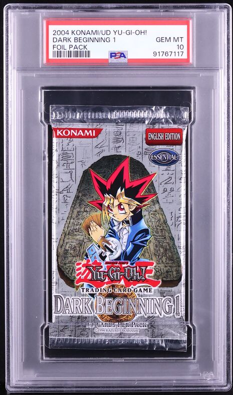 2004 Yu-Gi-Oh! Dark Beginning 1st Edition Booster Pack PSA 10 GEM MINT on Fanatics Collect 2004 Yu-Gi-Oh! Dark Beginning 1st Edition Booster Pack PSA 10 GEM MINT on Fanatics Collect
