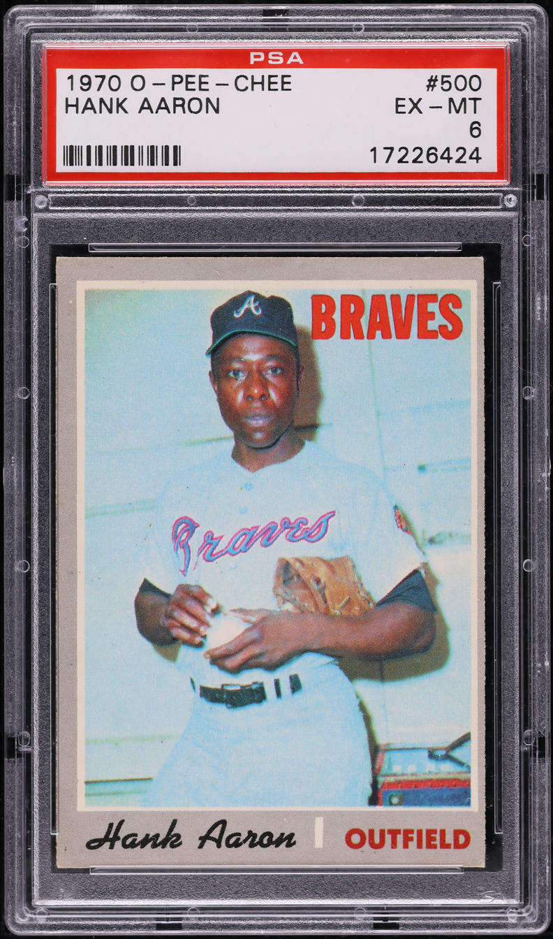 1970 O-Pee-Chee Hank Aaron #500 PSA 6 EXMT