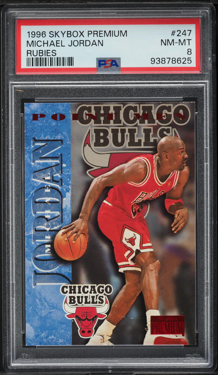 1996 Skybox Premium Rubies Michael Jordan #247 PSA 8 NM-MT