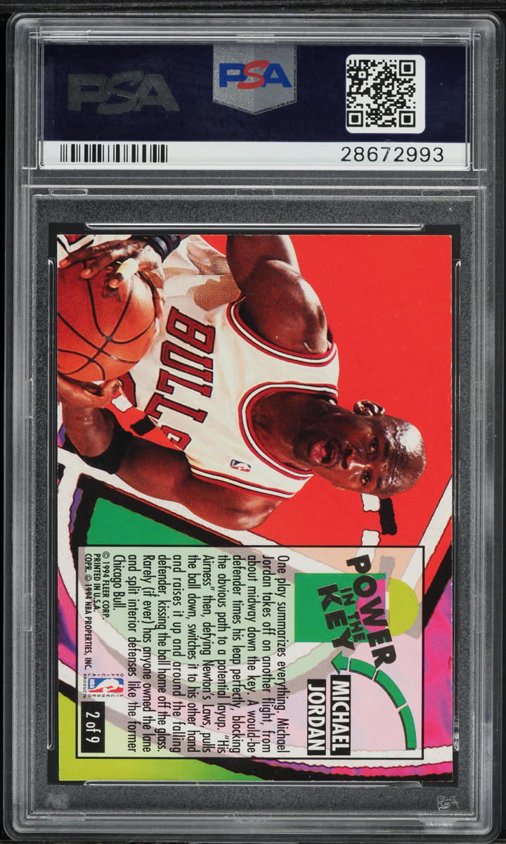 1993 Ultra Power In The Key Michael Jordan #2 PSA 10 GEM MINT
