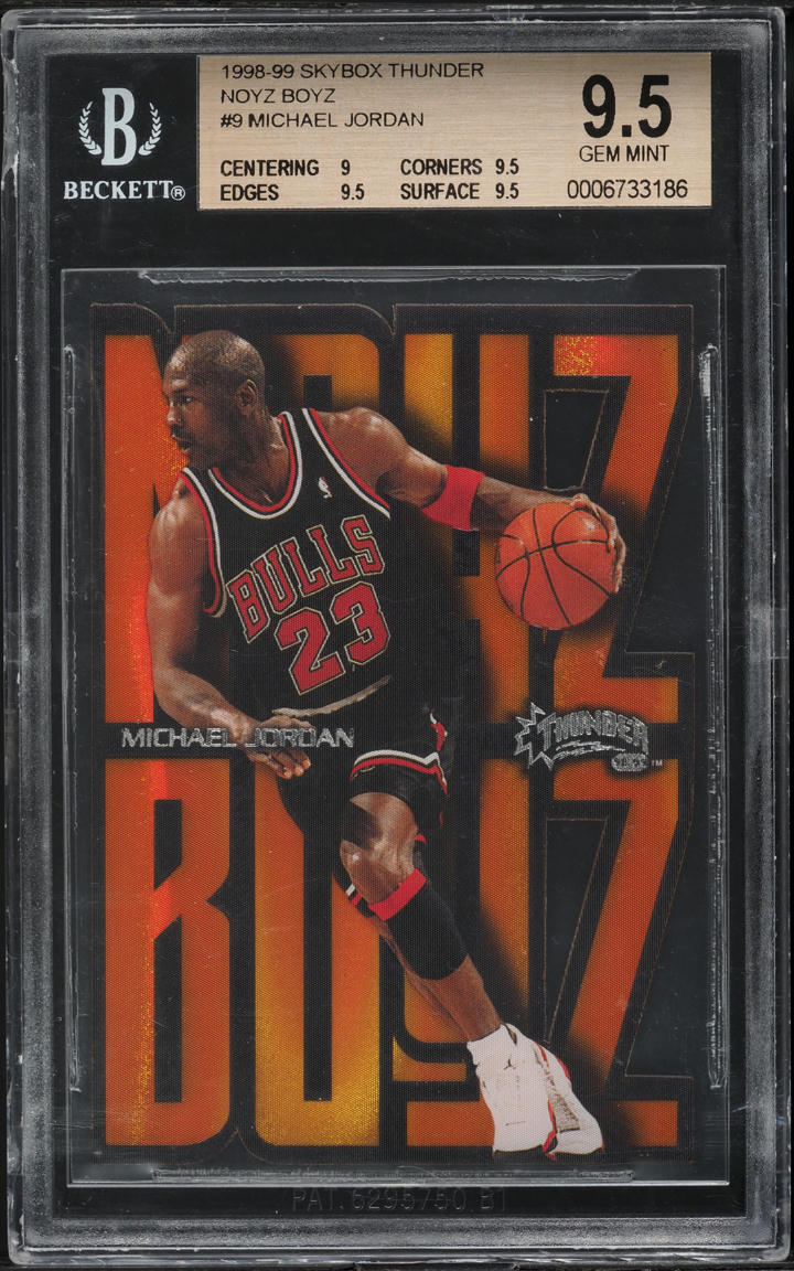 1998 Skybox Thunder Noyz Boyz Michael Jordan #9 BGS 9.5 GEM MINT