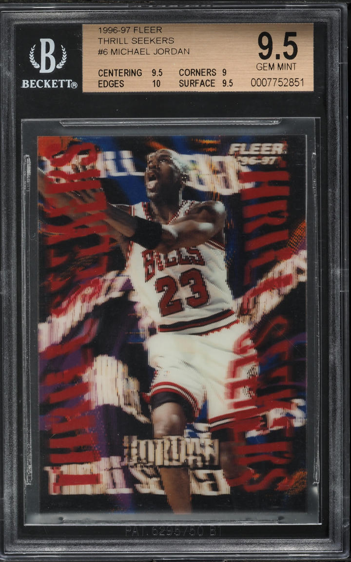 1996 Fleer Thrill Seekers Michael Jordan #6 BGS 9.5 GEM MINT