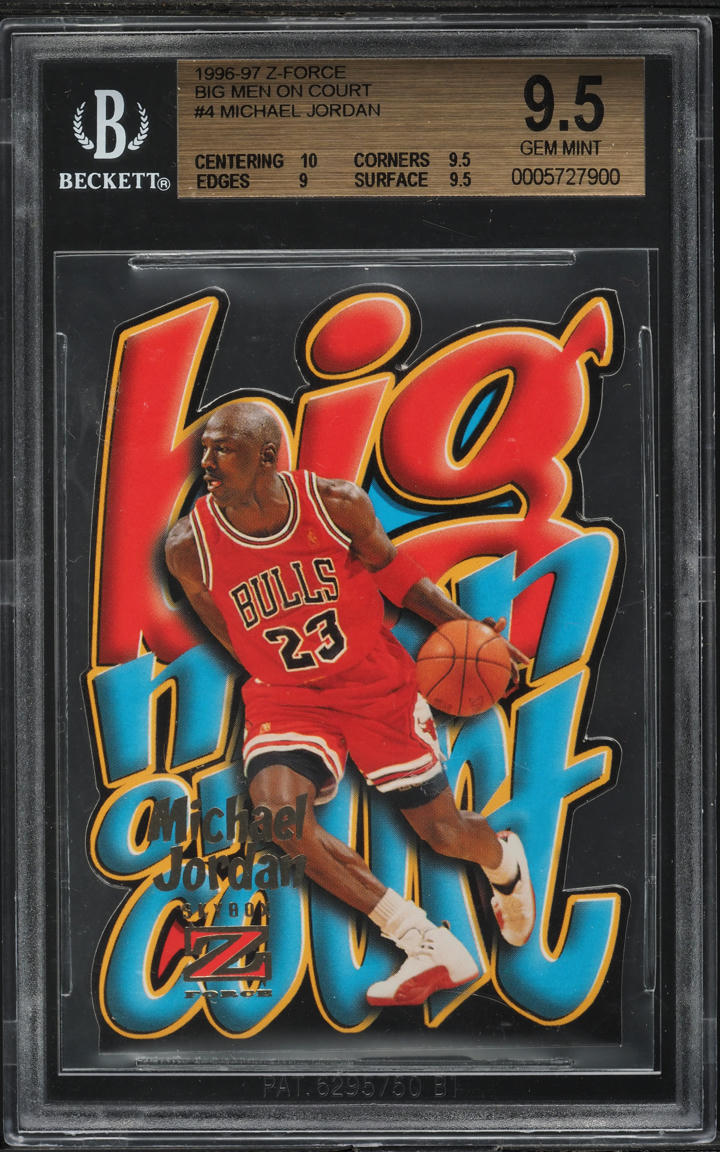1996 Skybox Z-Force Big Men On Court Michael Jordan #4 BGS 9.5 GEM MINT