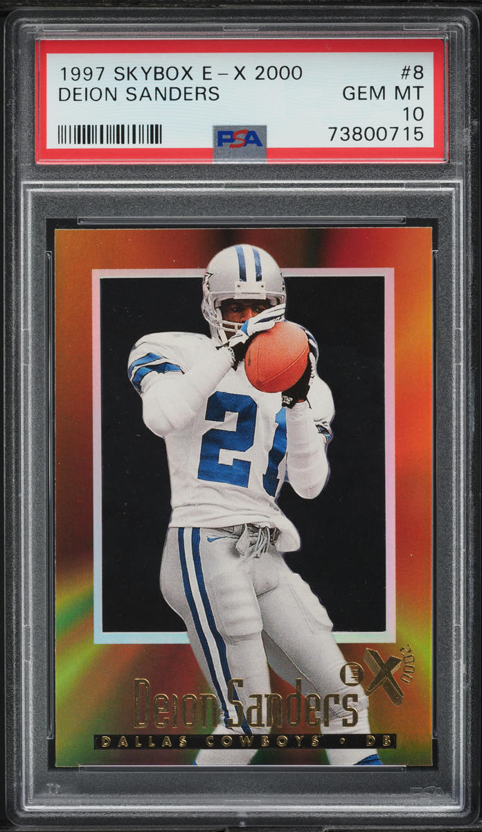 1997 Skybox E-X 2000 Deion Sanders #8 PSA 10 GEM MINT