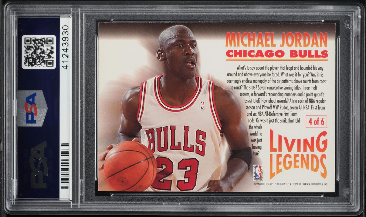 1993 Fleer Living Legends Michael Jordan #4 PSA 10 GEM MINT
