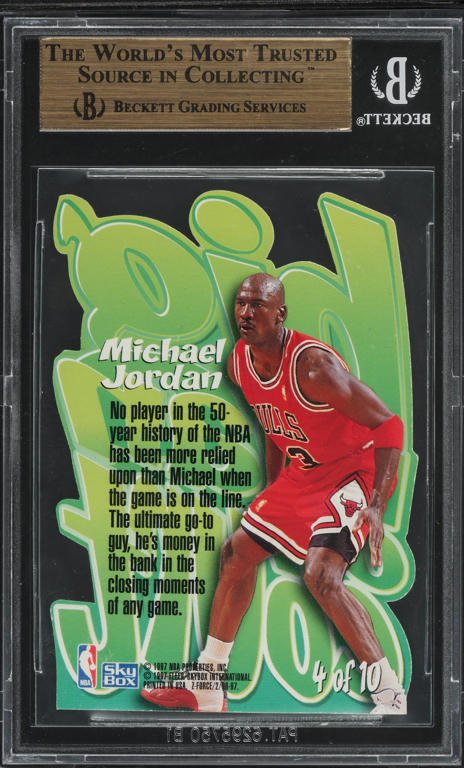 1996 Skybox Z-Force Big Men On Court Michael Jordan #4 BGS 9.5 GEM