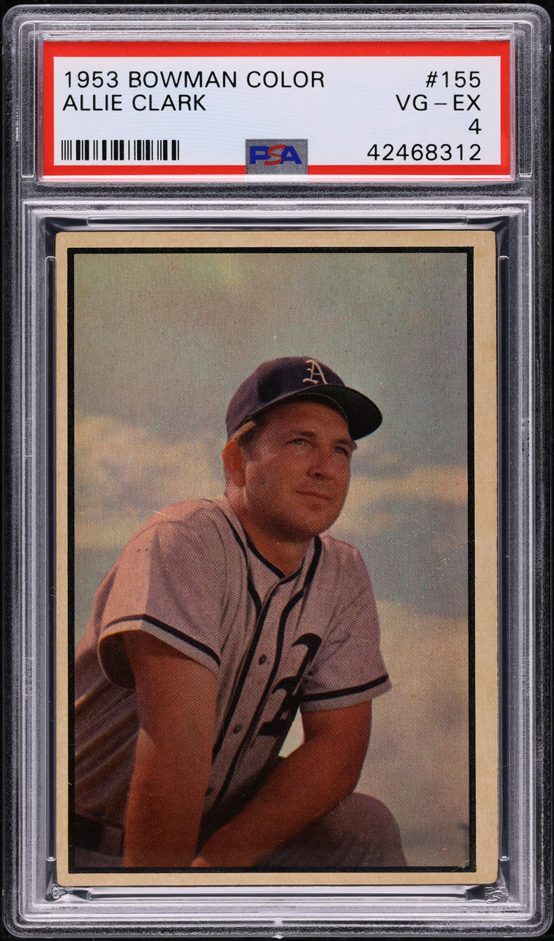 1953 Bowman Color Allie Clark #155 PSA 4 VGEX