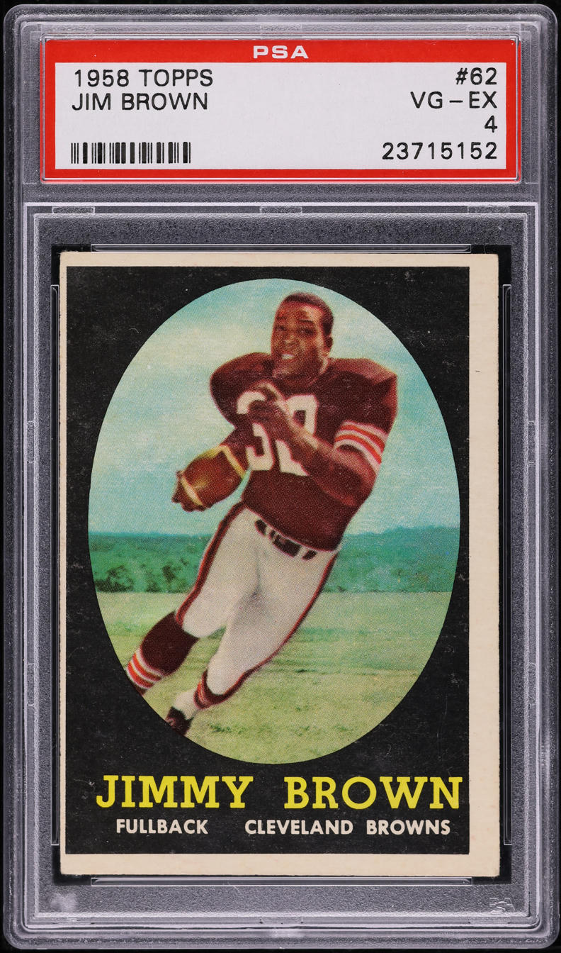 1958 Topps Football Jim Brown ROOKIE #62 PSA 4 VGEX