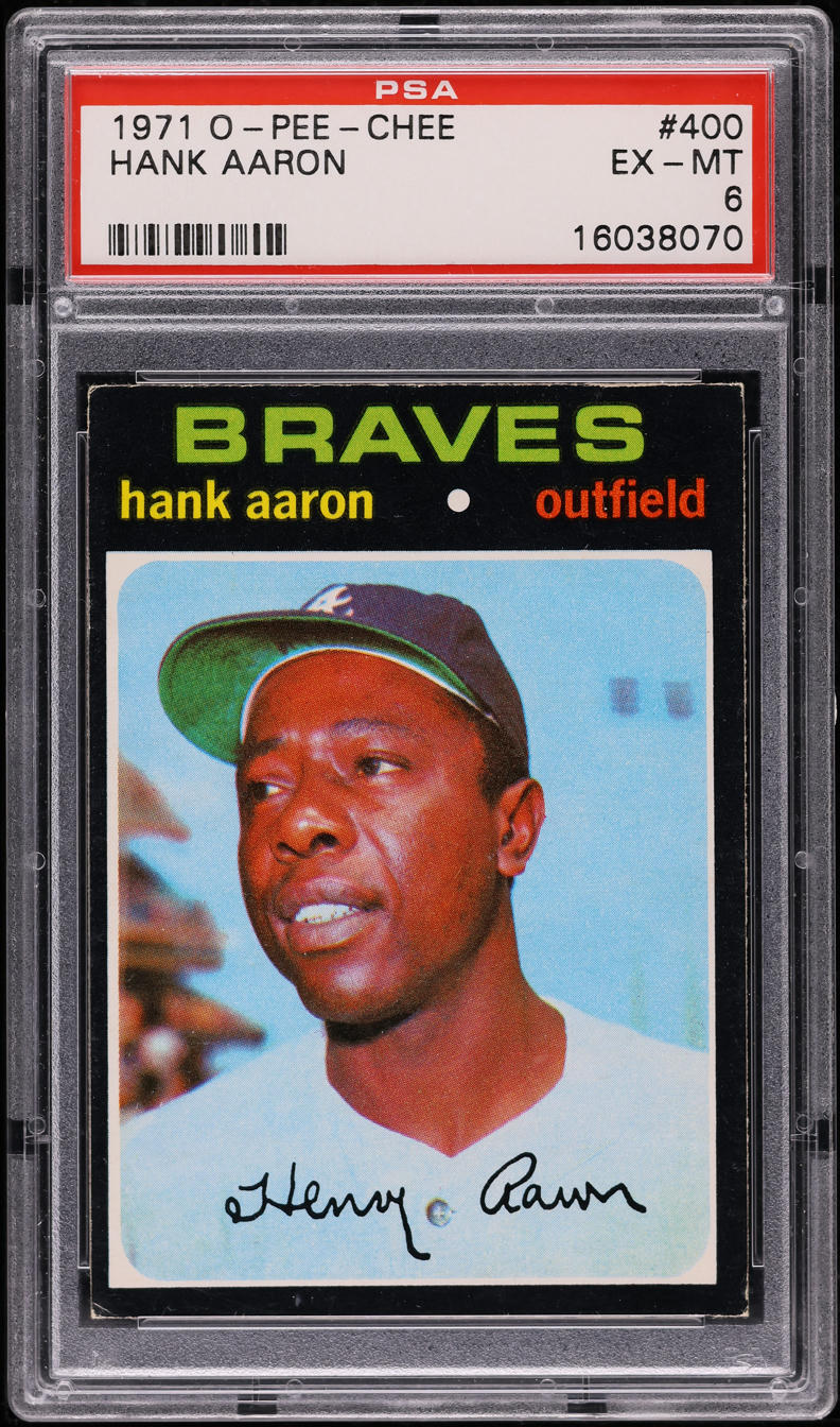 1971 O-Pee-Chee Hank Aaron #400 PSA 6 EXMT