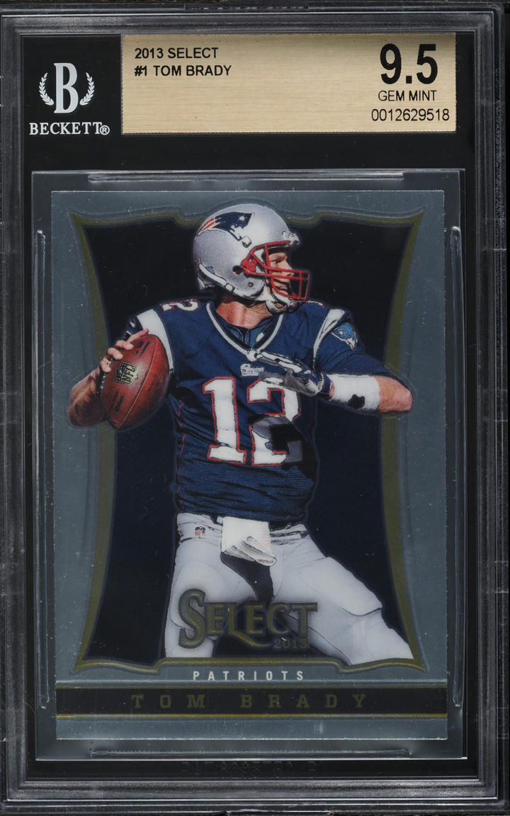 2013 Select Football Tom Brady #1 BGS 9.5 GEM MINT