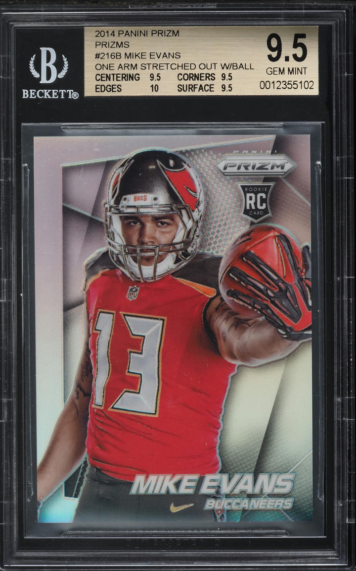 2014 Panini Prizm Silver Mike Evans ROOKIE #216B BGS 9.5 GEM MINT