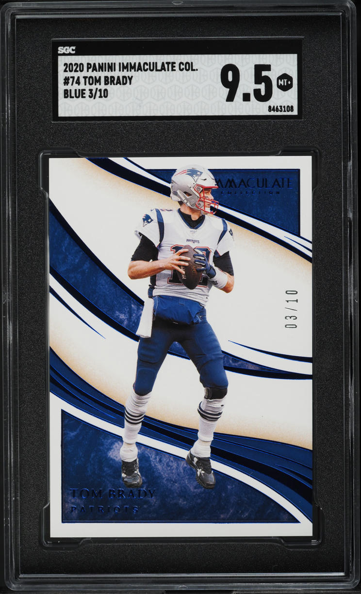 2020 Immaculate Collection Blue Tom Brady /10 #74 SGC 9.5 MINT+