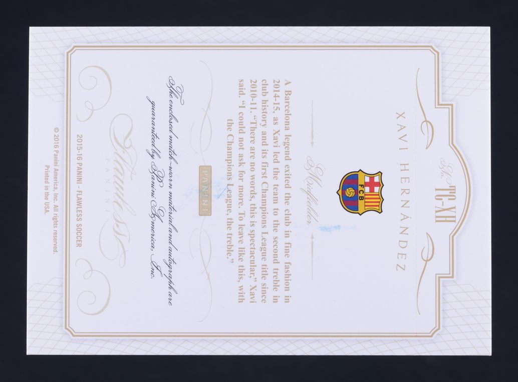 2015 Panini Flawless Top Of The Class Xavi Hernandez PATCH AUTO