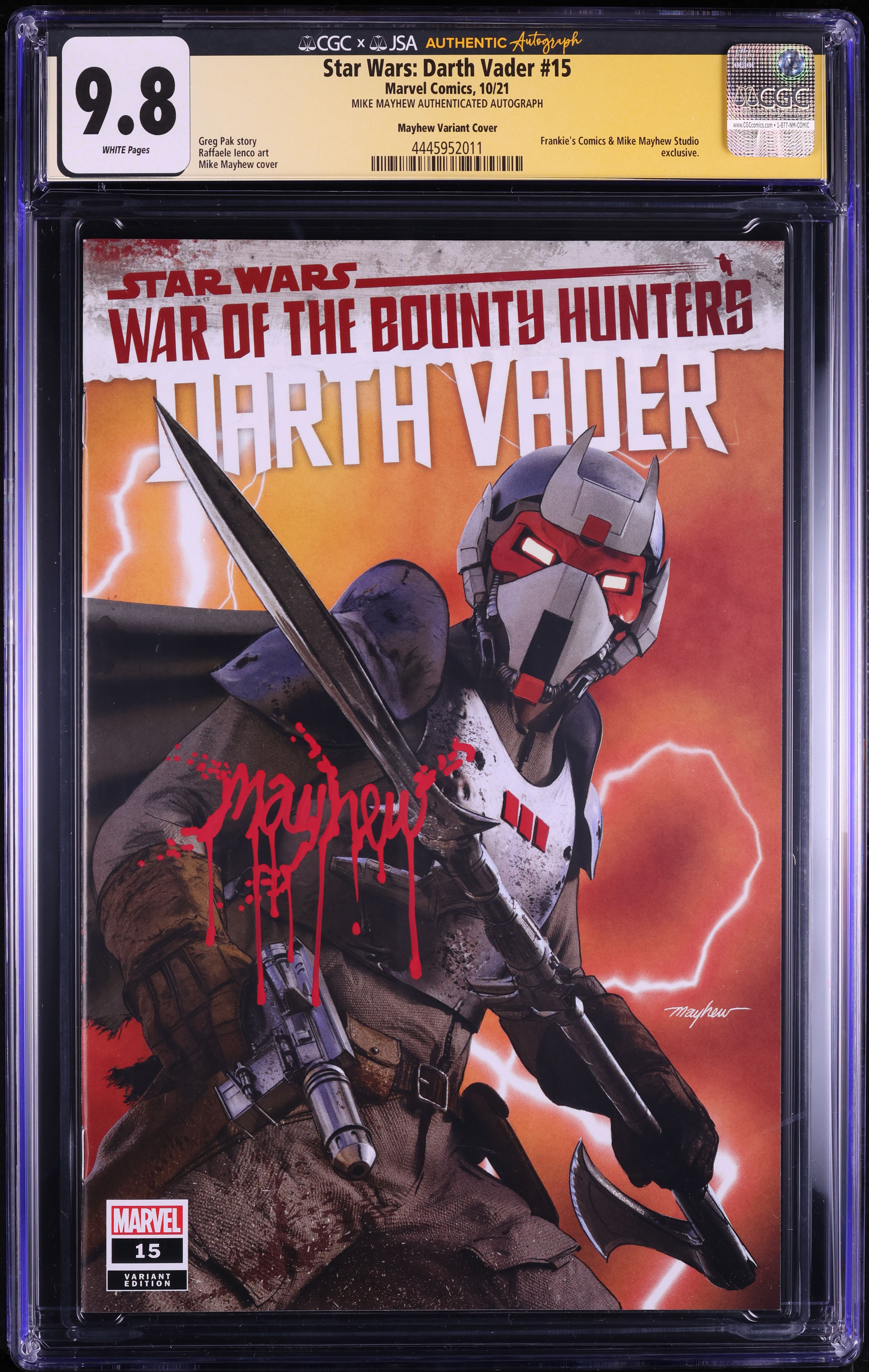Star Wars: Darth Vader #15 (Marvel, 2021) CGC Signature Series 9.8