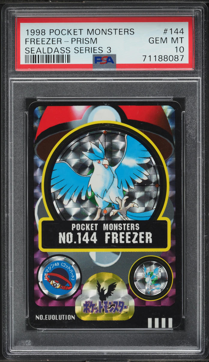 PSA9 1998 コダック シールダス 054 ポケモン SEALDASS 1998 Pokemon Japanese Bandai Sealdass Sticker Prism Articuno #144