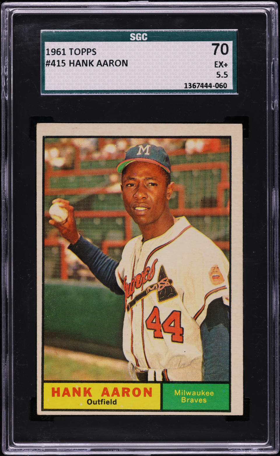 1961 Topps Hank Aaron #415 SGC 5.5 EX+