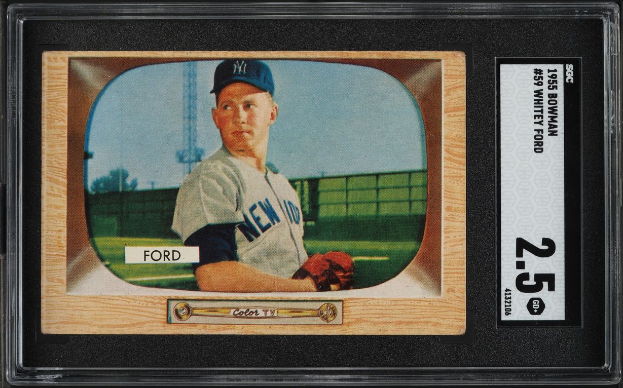 1955 Bowman Whitey Ford #59 SGC 2.5 GD+