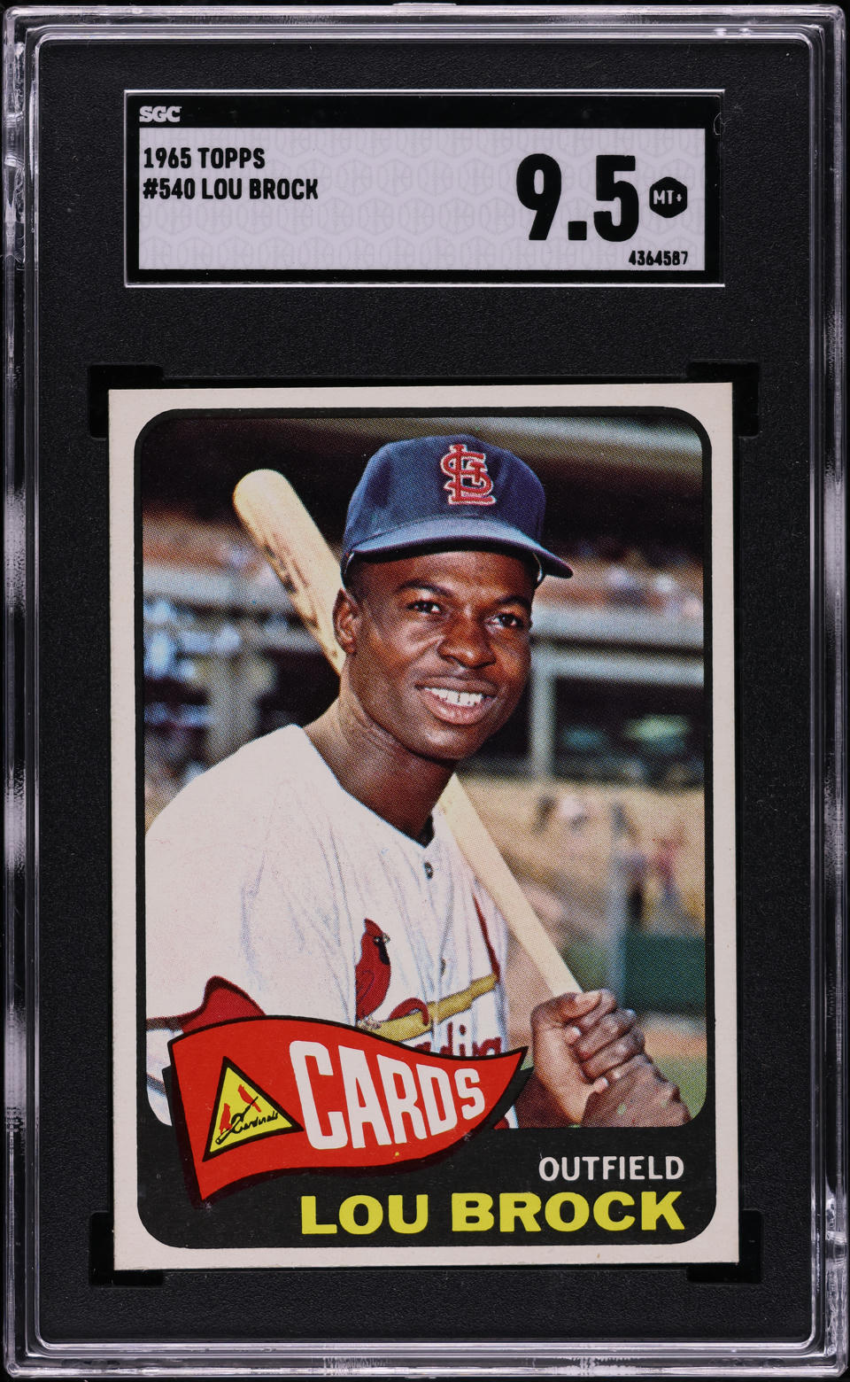 1965 Topps Lou Brock #540 SGC 9.5 MINT+