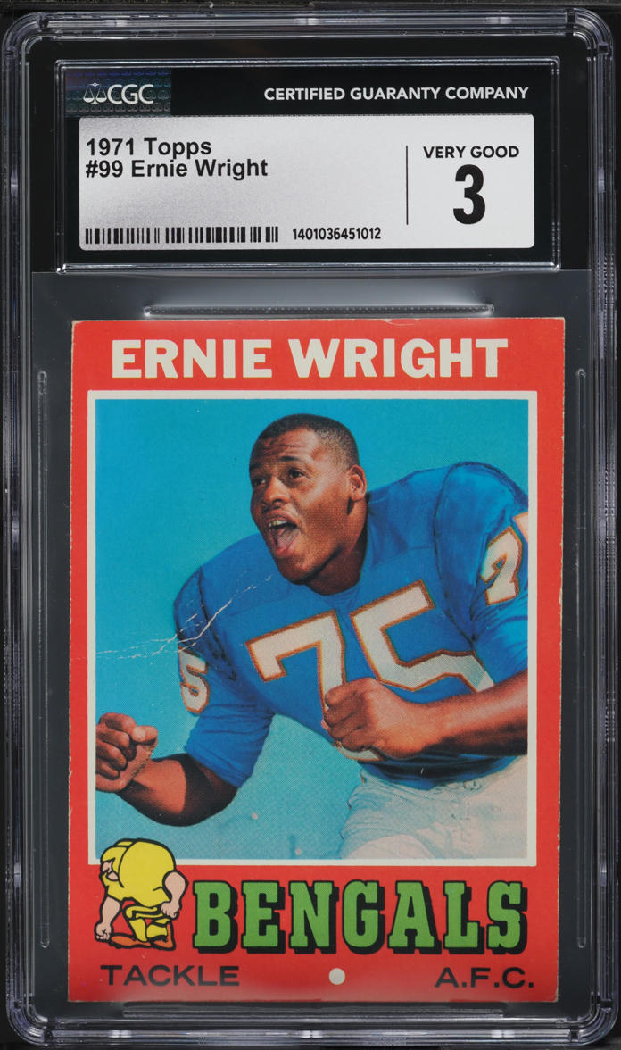 1971 Topps Football Ernie Wright #99 CGC 3 VG