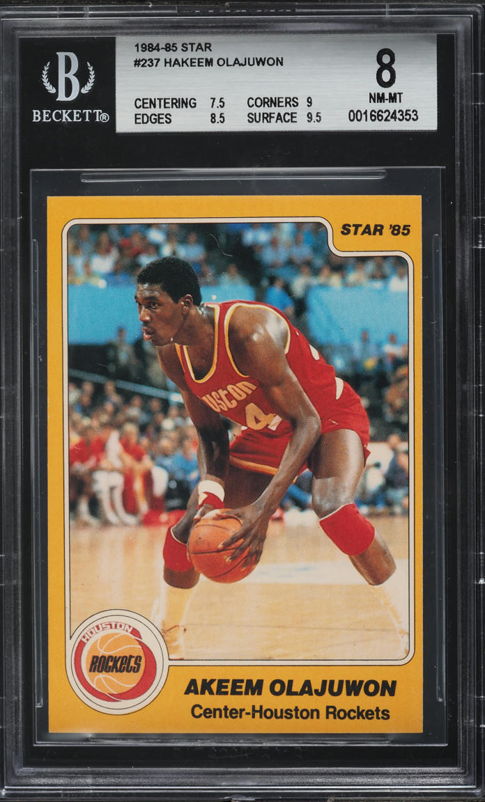 1984-85 Star Basketball Hakeem Olajuwon ROOKIE #237 BGS 8 NM-MT