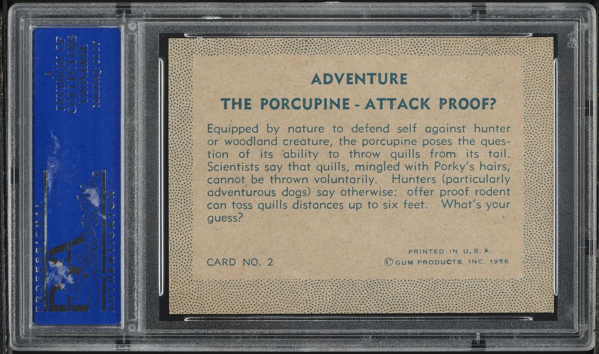 1956 Adventure The Porcupine Attack Proof? #2 PSA 8 NM-MT