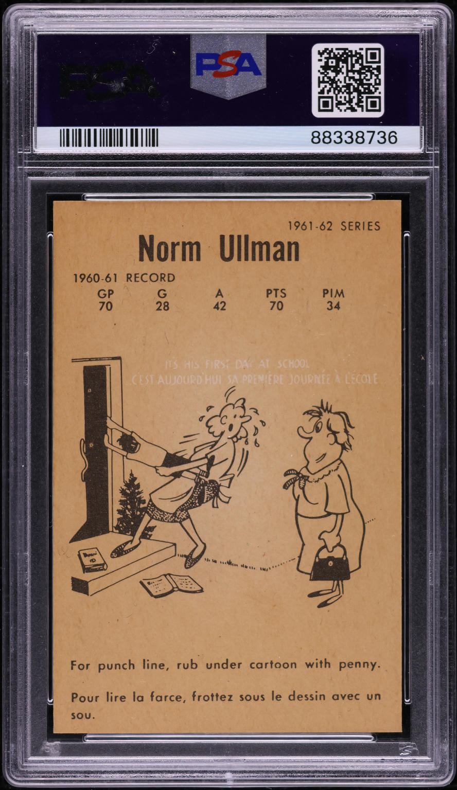 1961 Parkhurst Norm Ullman #26 PSA 8 NM-MT