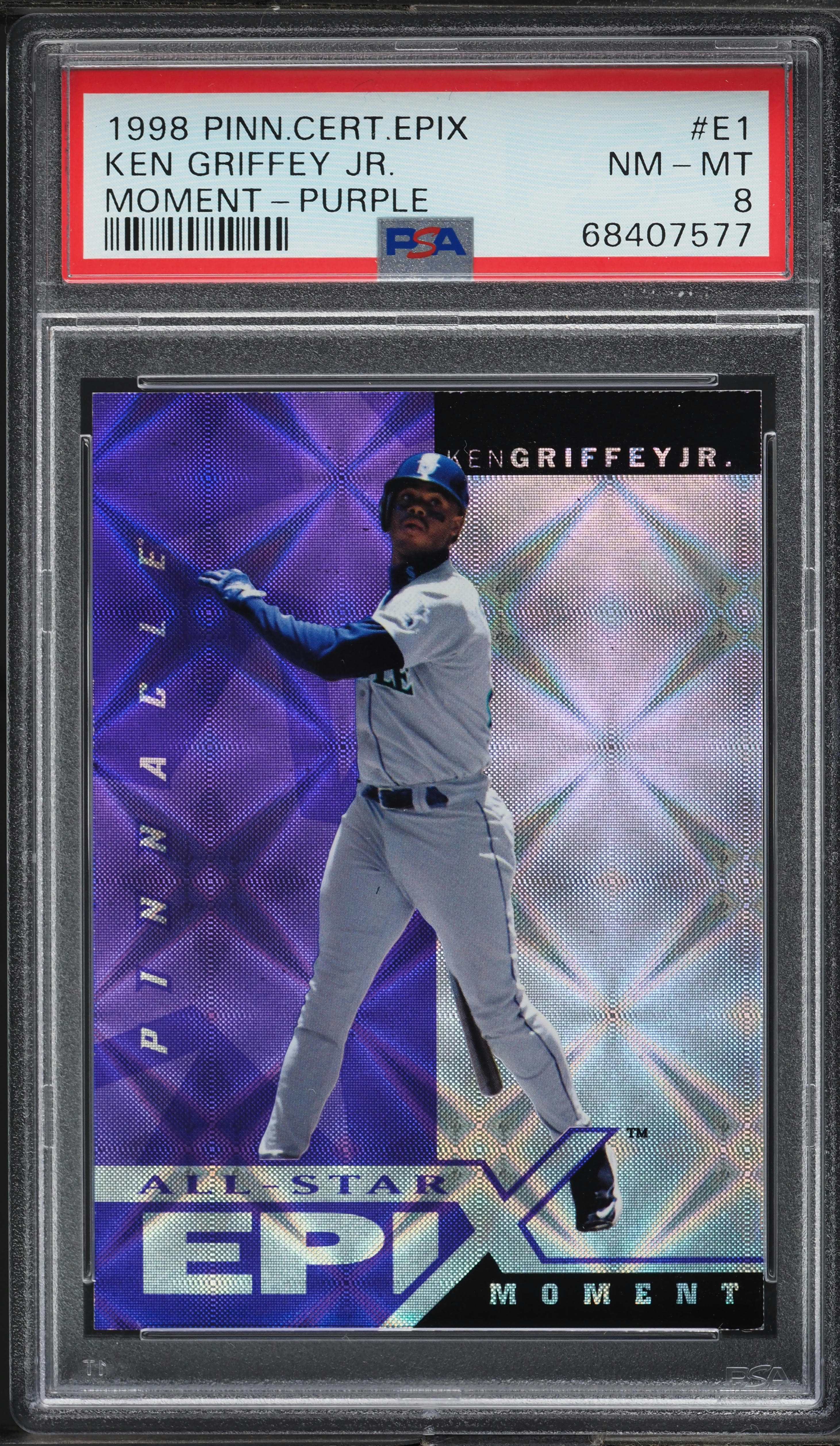 OPENING ACT × +phenix 1998 Pinnacle Certified Epix Moment Purple Ken Griffey Jr. #E1 PSA
