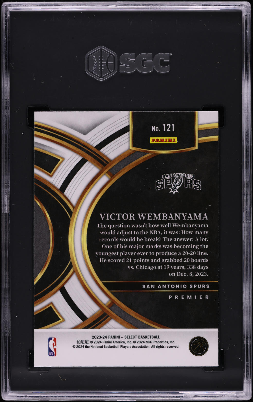 WE/（ウィー）11冊セット 2023 Select Premier Blue Retail Victor Wembanyama ROOKIE #121 SGC