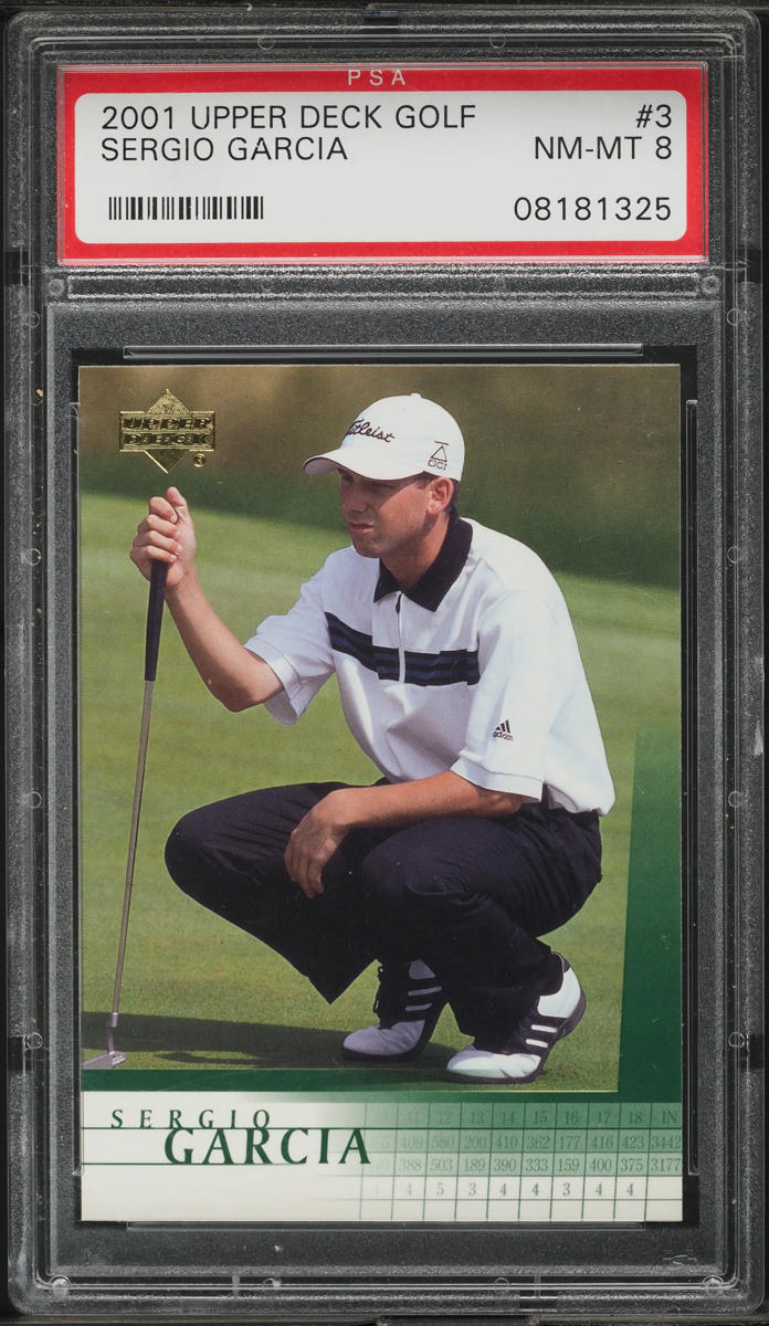 2001 Upper Deck Golf Sergio Garcia ROOKIE #3 PSA 8 NM-MT