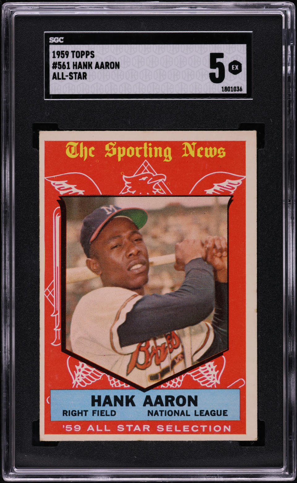 1959 Topps Hank Aaron ALL-STAR #561 SGC 5 EX on Fanatics Collect
