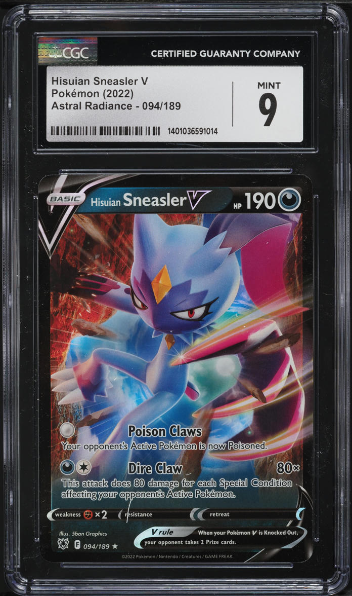 sneasler v pokemon card value Hisuian Sneasler V 075/067 main image 0