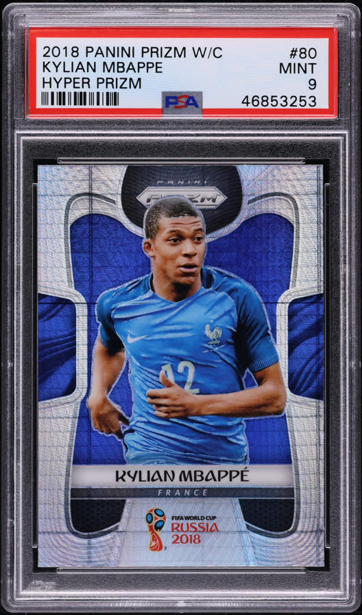 2018 Panini Prizm World Cup Green Orange Wave Kylian Mbappe ROOKIE