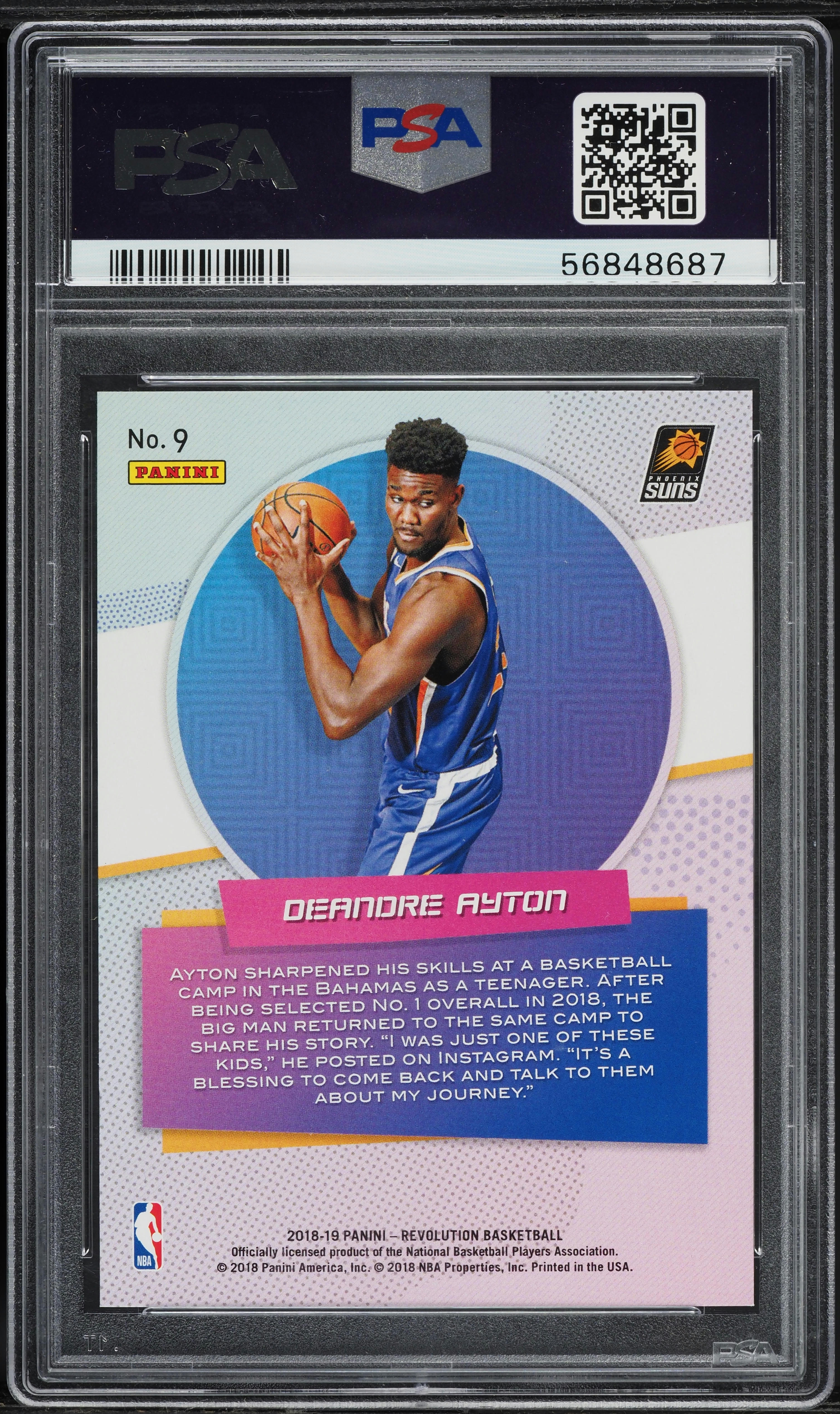 2018 Panini Revolution DeAndre Ayton ROOKIE #9 PSA 10 GEM MINT on