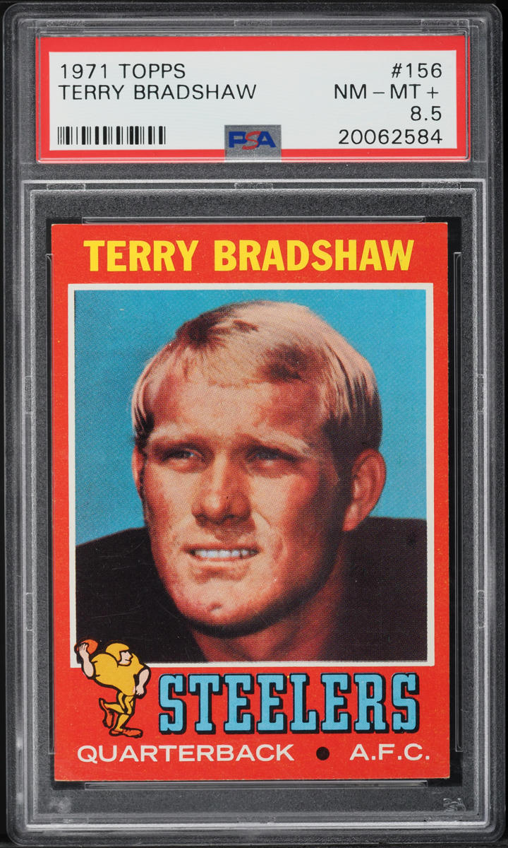 1971 Topps Football Terry Bradshaw ROOKIE #156 PSA 8.5 NM-MT+