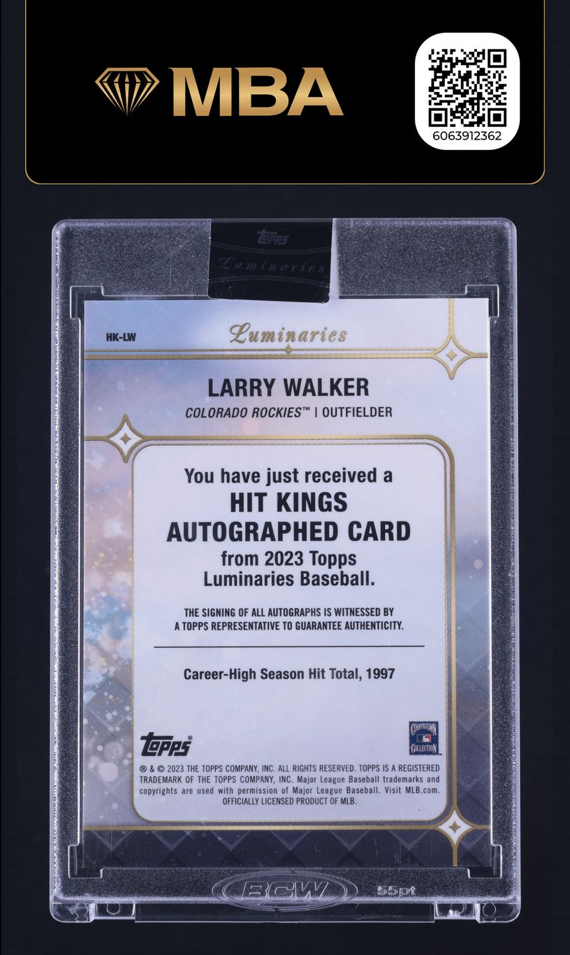 2023 Topps Luminaries Hit Kings Red Larry Walker AUTO /10 #HK-LW 
