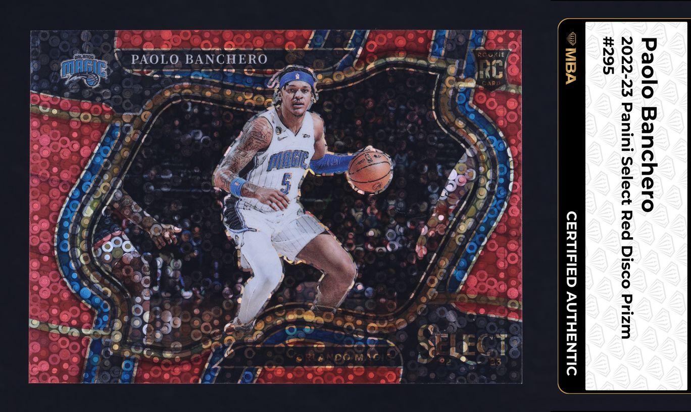 2022 Select Courtside Red Disco Prizm Paolo Banchero ROOKIE /49 #295 MBA AUTH