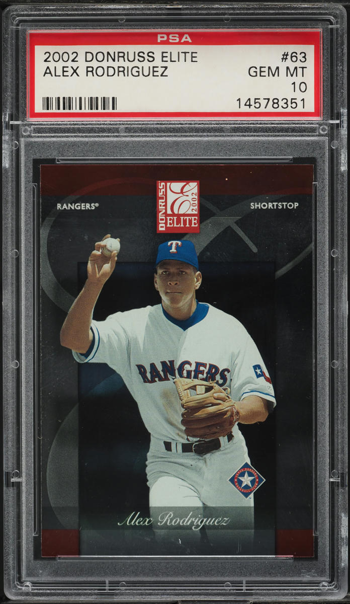 2002 Donruss Elite Alex Rodriguez #63 PSA 10 GEM MINT